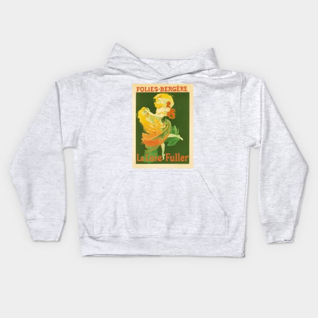 Art Nouveau Cabaret Print of Loie Fuller Kids Hoodie by This and That Designs